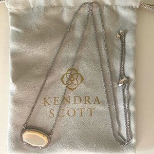 Kendra Scott Delaney Pendant Necklace Silver IMOP